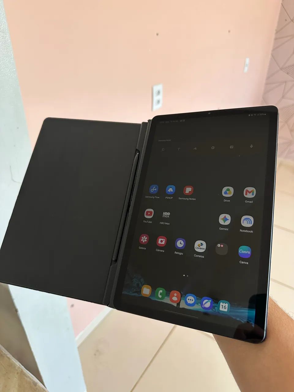 Tablet Samsung Galaxy S6 Lite (versão 4G + Wifi) impecável  - Foto 2