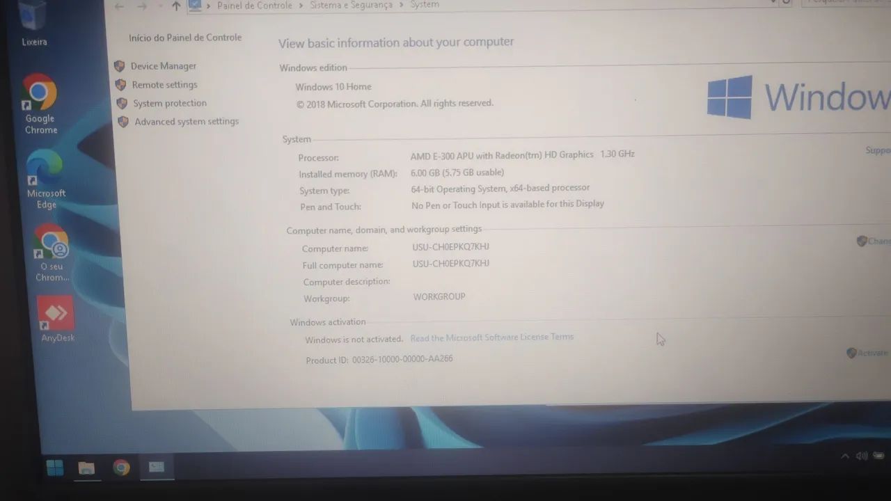 Notebook Samsung 