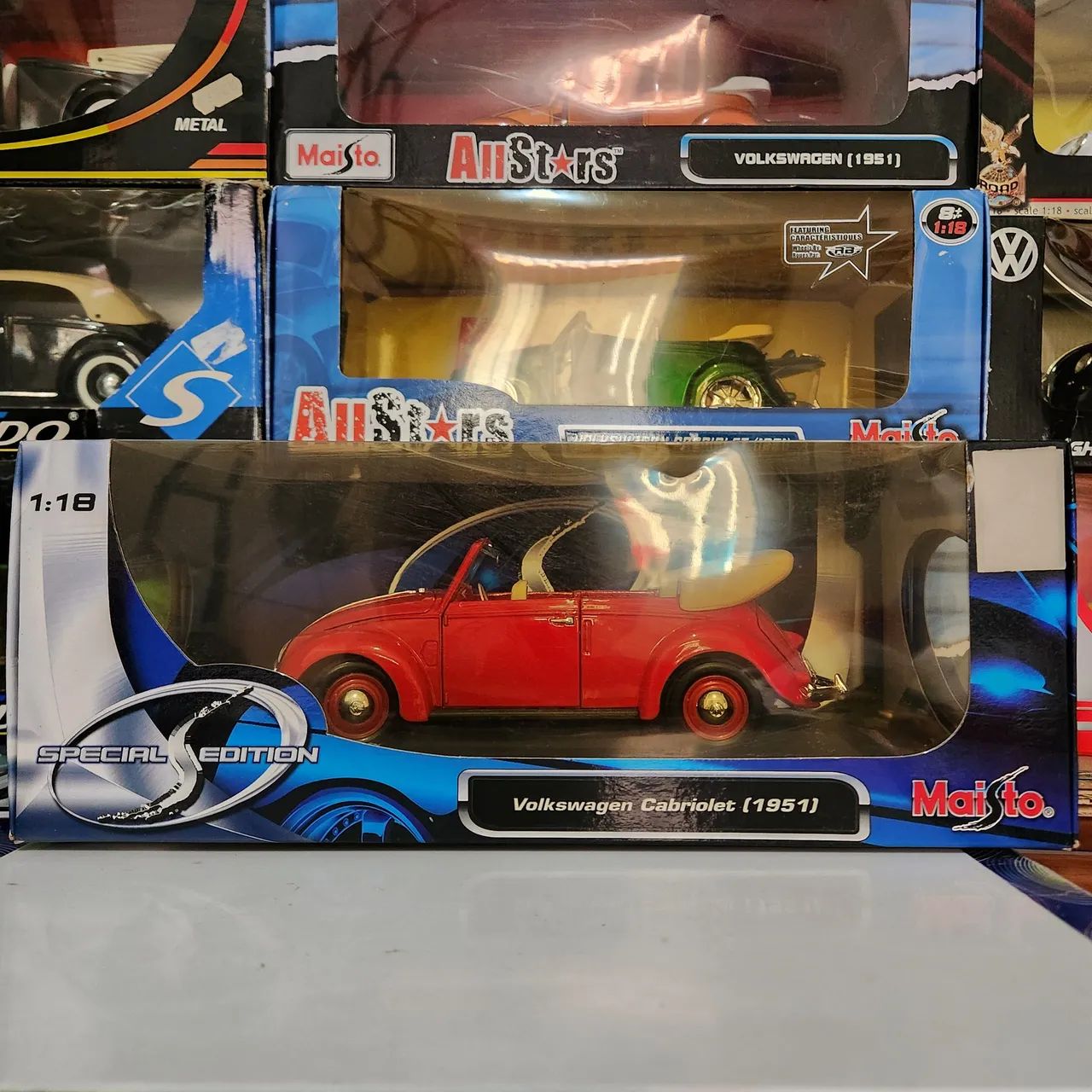 Fusca Miniatura - Maisto Volkswagen Cabriolet 1951 