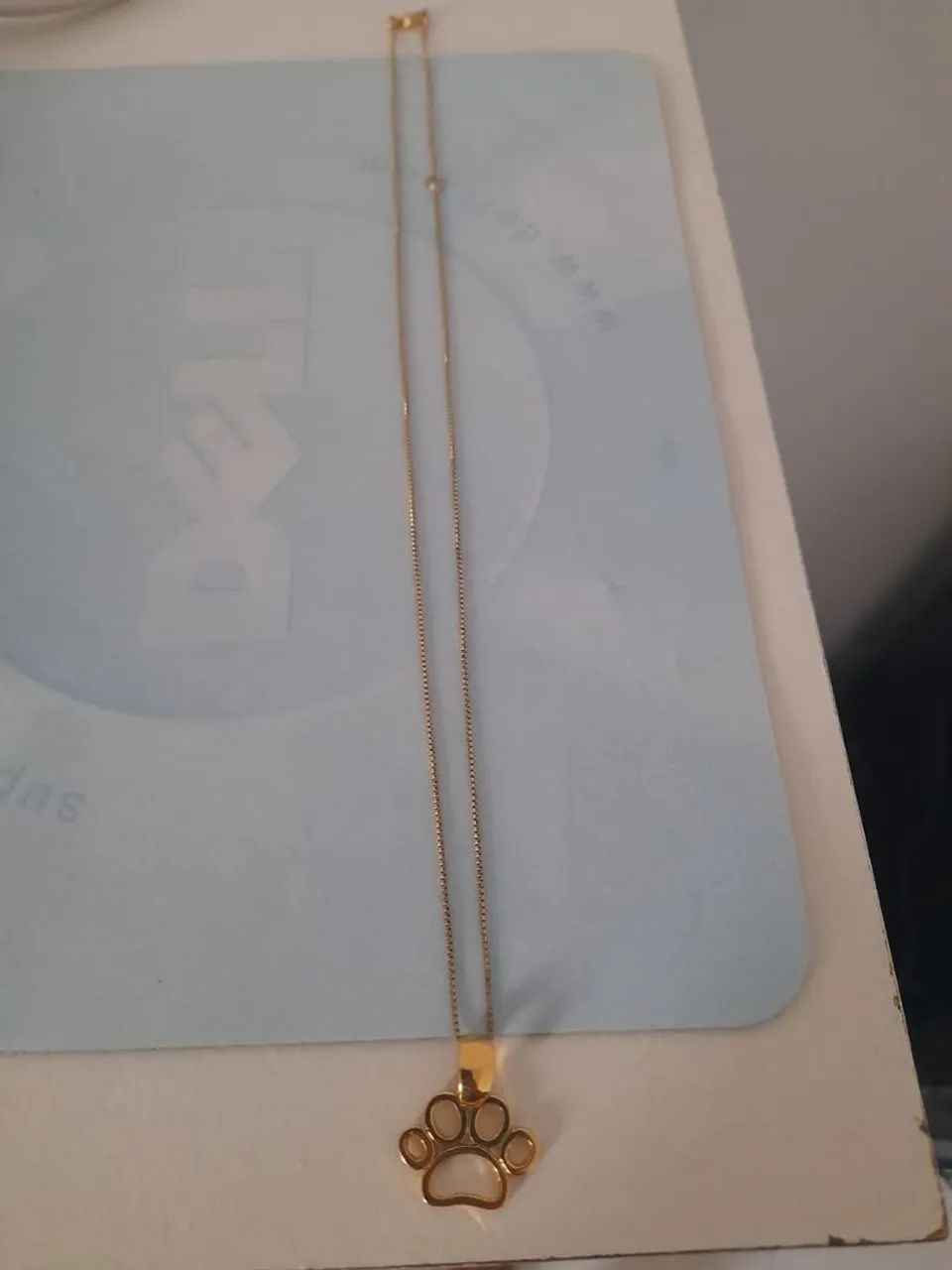 Corrente Banhada Ouro 18k Com Pingente De Patinha - Foto 2