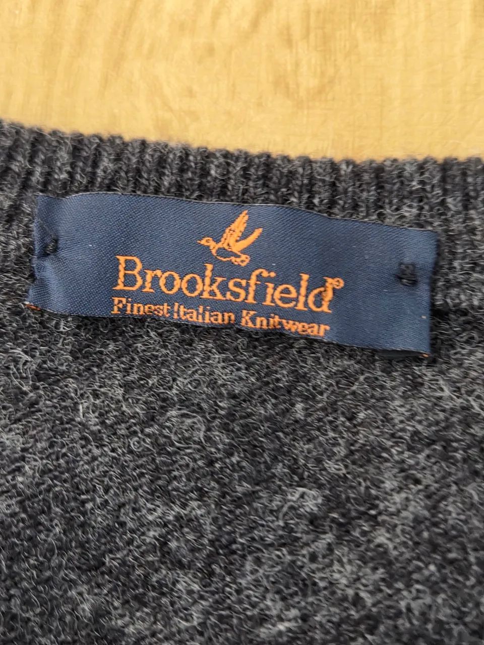 colete de lã brooksfield cinza 40 - Foto 3