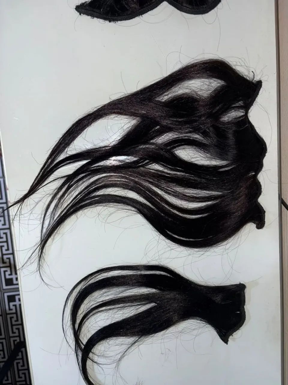 Tela de cabelo humano 40 ctm so pra preencher 