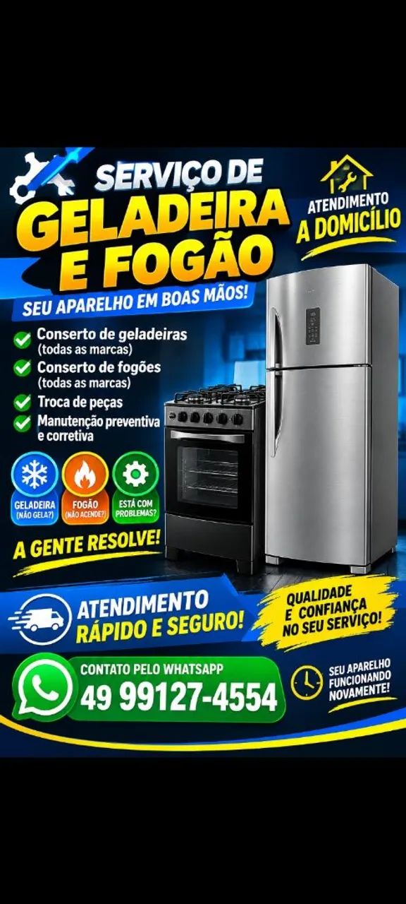 Fogão e geladeira 