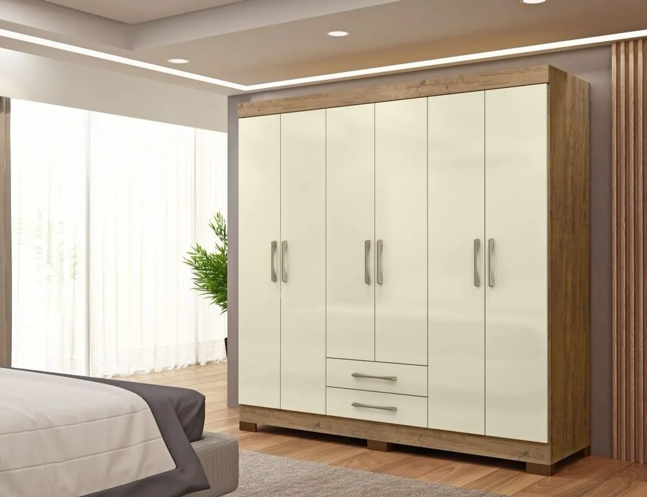 Guarda roupa 6 portas e 2 gavetas em mega Promoção! - Foto 3