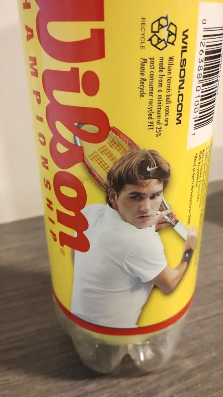 Tubo com 3 Bolas de Tênis Wilson Roger Federer (Lacrado) - Foto 3