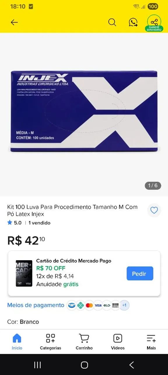 7 CAIXAS DE LUVA DE PROCEDIMENTOS  - Foto 4