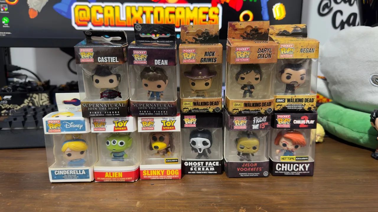 Lote 11 Funkos Chaveiros