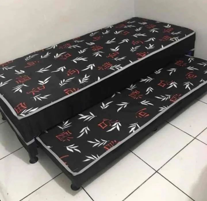 Cama box solteiro com auxiliar 5cm