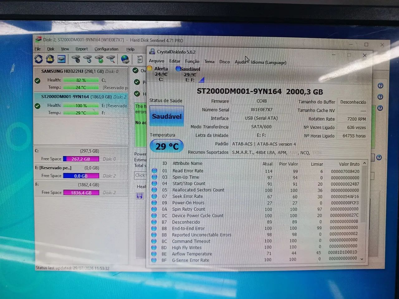 Hd seagate 2tb cftv dvr nvr cpu jogos  - Foto 5