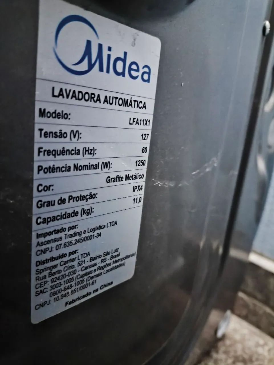 PAINEL FRONTAL LAVADORA MIDEA - Foto 2