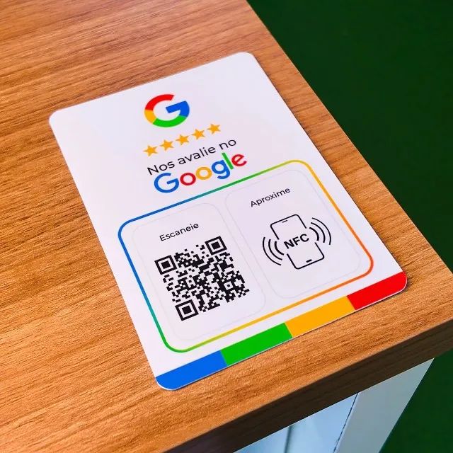Placa de Avaliação Google por Aproximação (NFC)