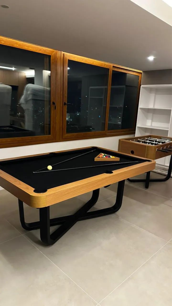 Mesa de bilhar e jantar de alto padrão 