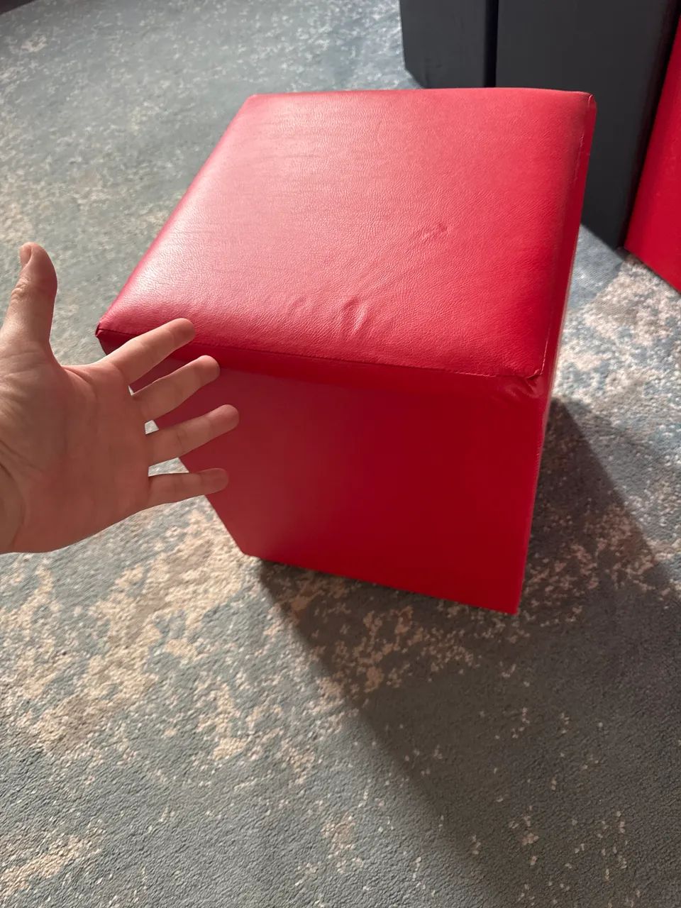 4 puffs - vermelho e preto - Foto 3