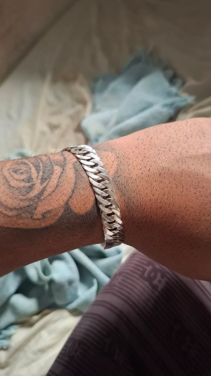 Pulseira prata 10mm / retirada em samambaia norte  - Foto 2