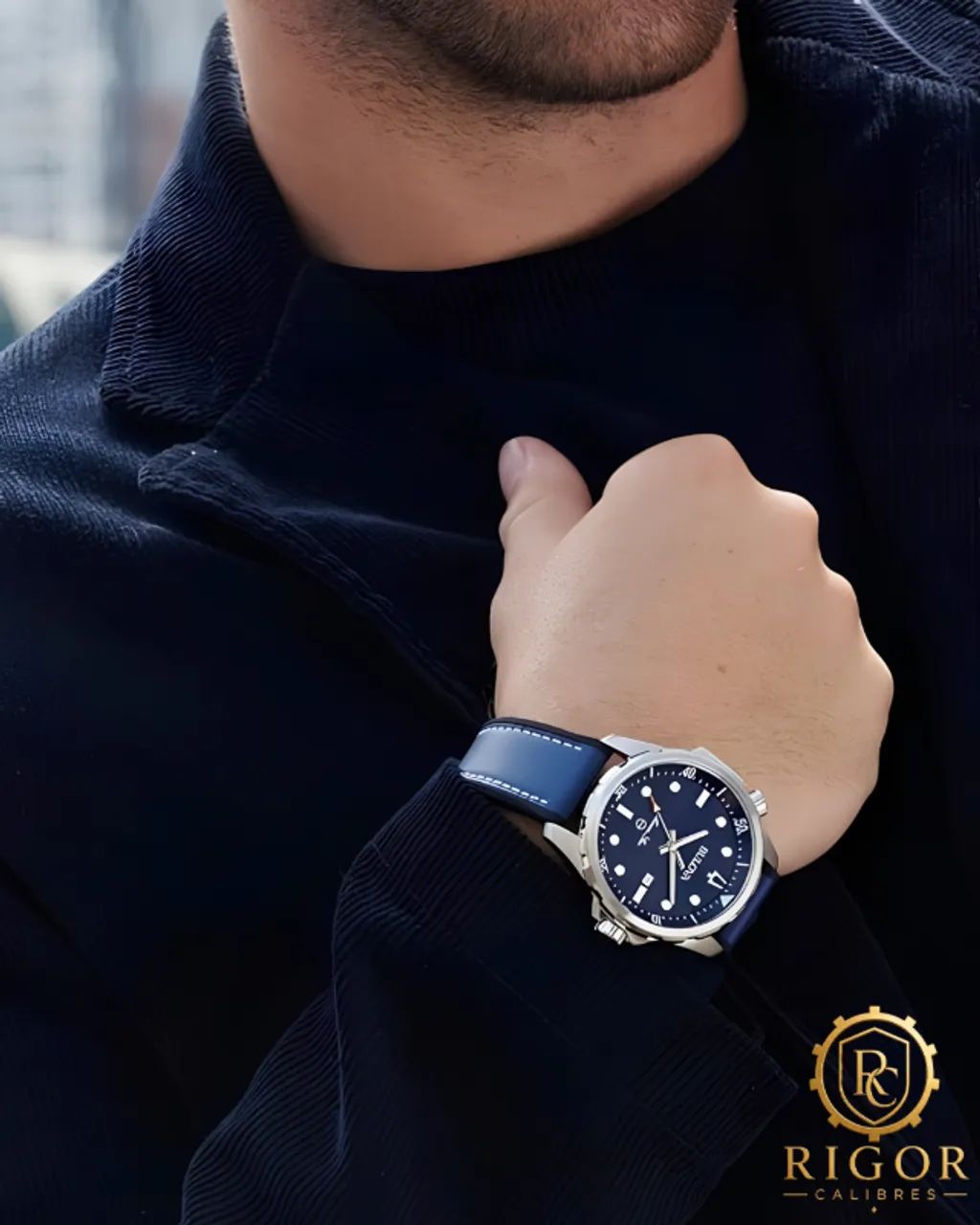 Relógio Bulova Marine Star 96B419  - Mostrador Texturizado Pulseira Couro e Silicone - Foto 4