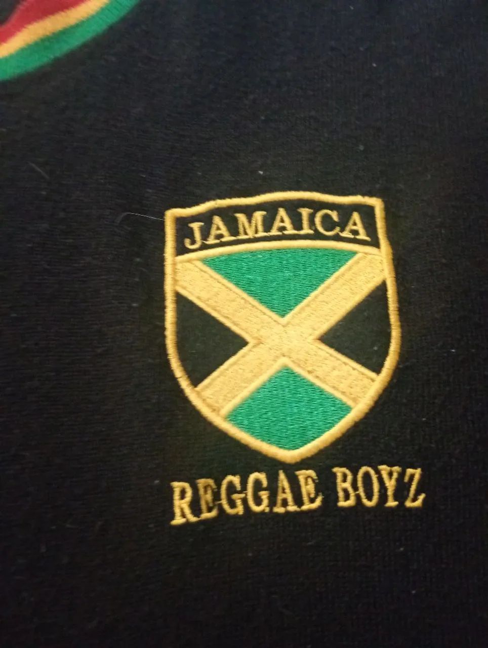 Camisa reggae Boyz Jamaica preta lã - Foto 3