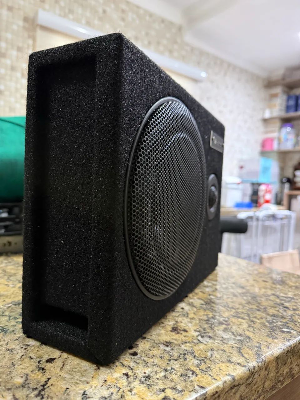 Caixa subwoofer madeira acústica 8 polegadas reforçada