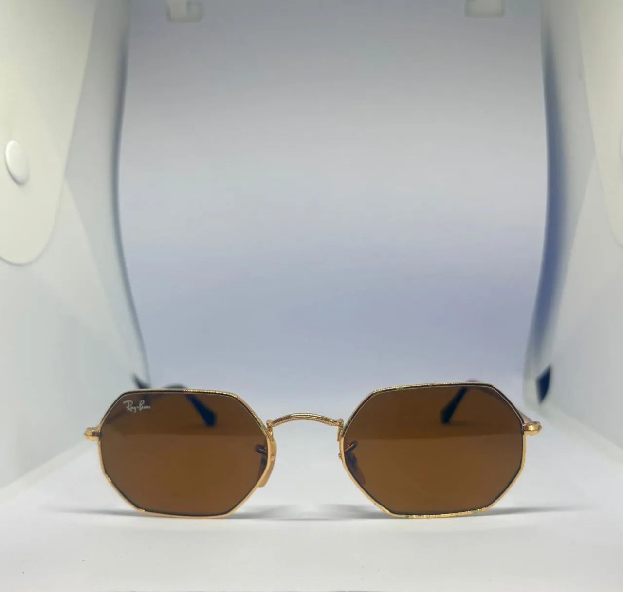 Óculos de sol Ray-Ban, unisex, octogonal , importado - Foto 5