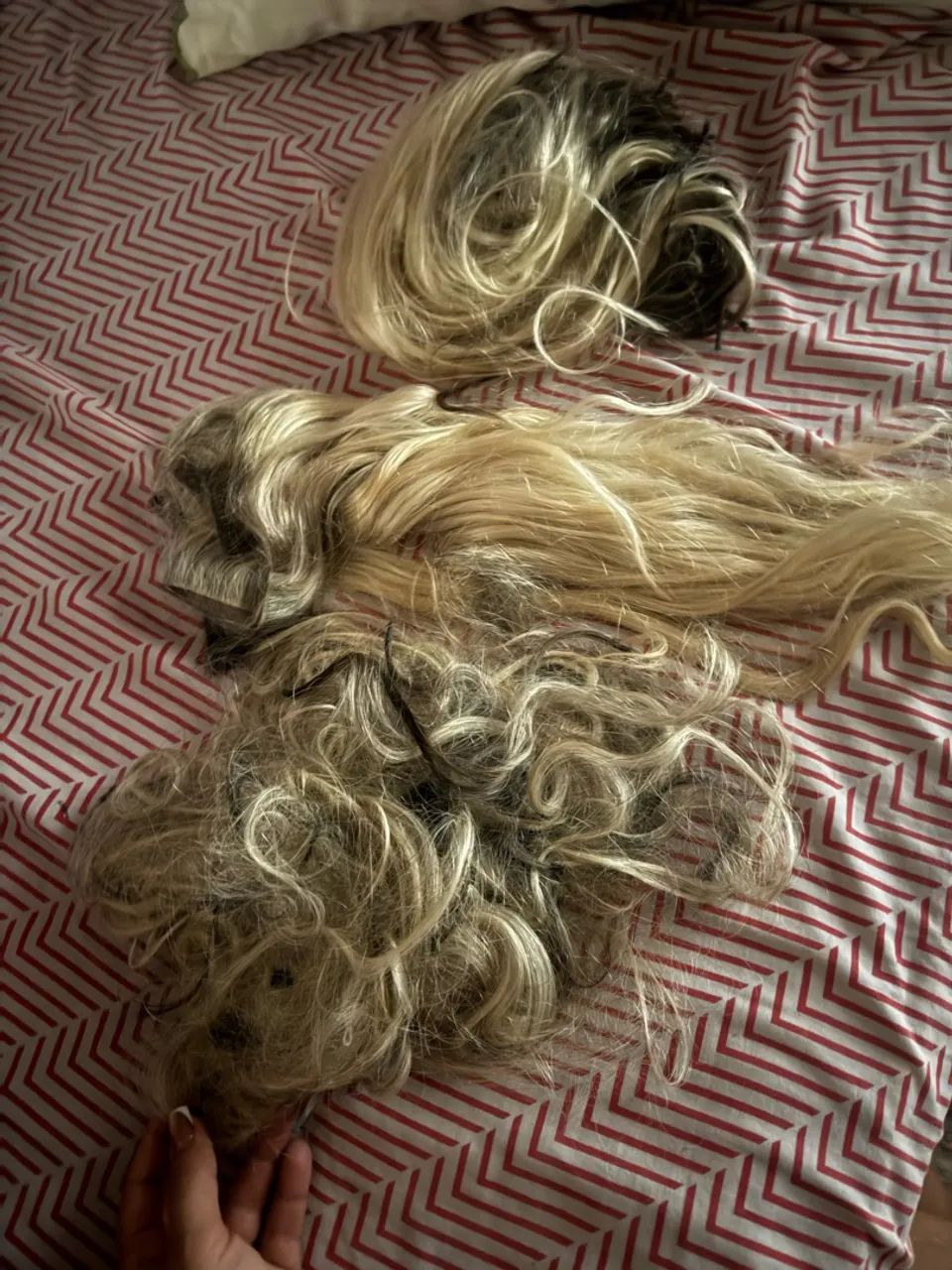 Mega hair loiro humano