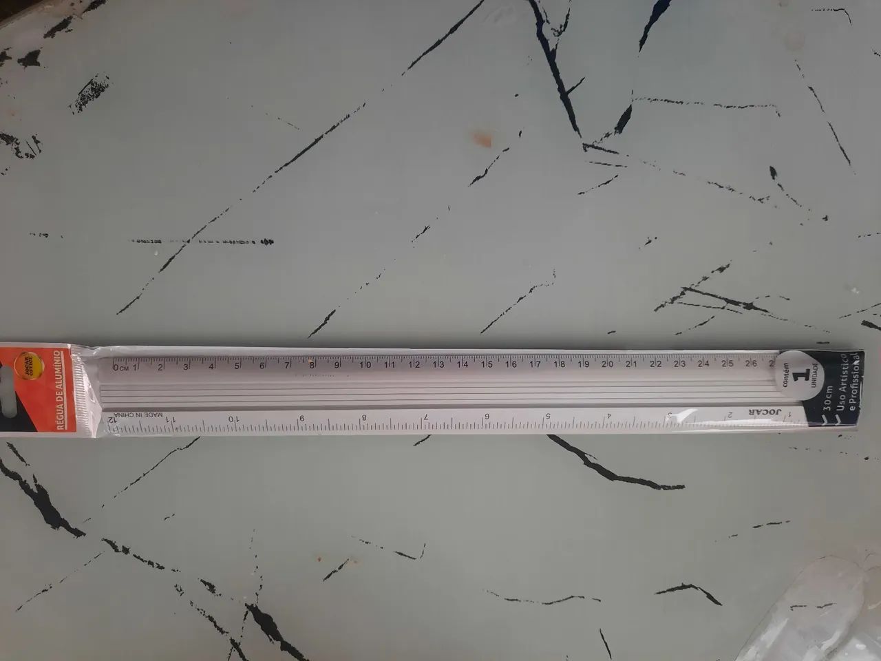 Régua de alumínio 30 cm