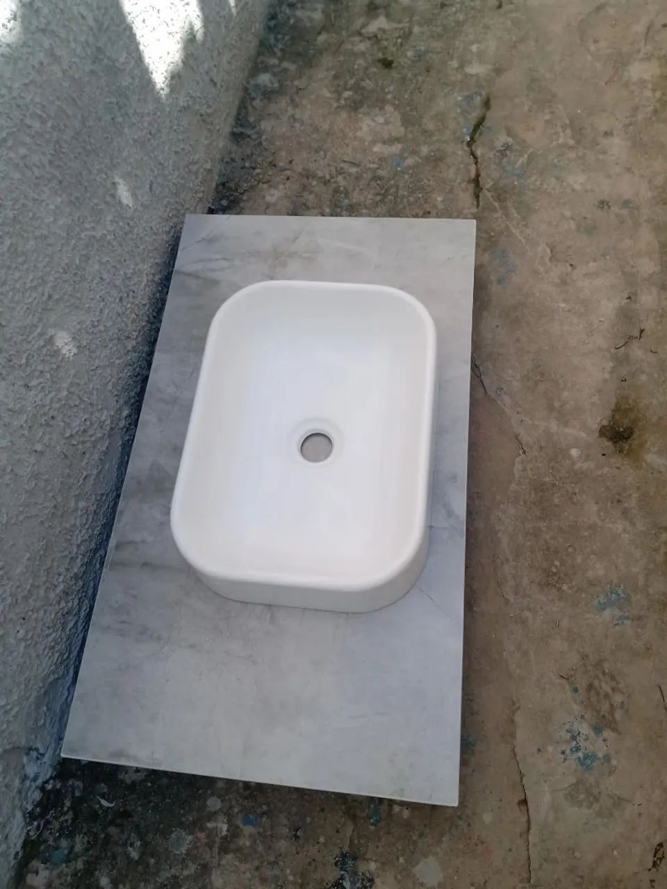 Bancada em porcelanato com Cuba!!!