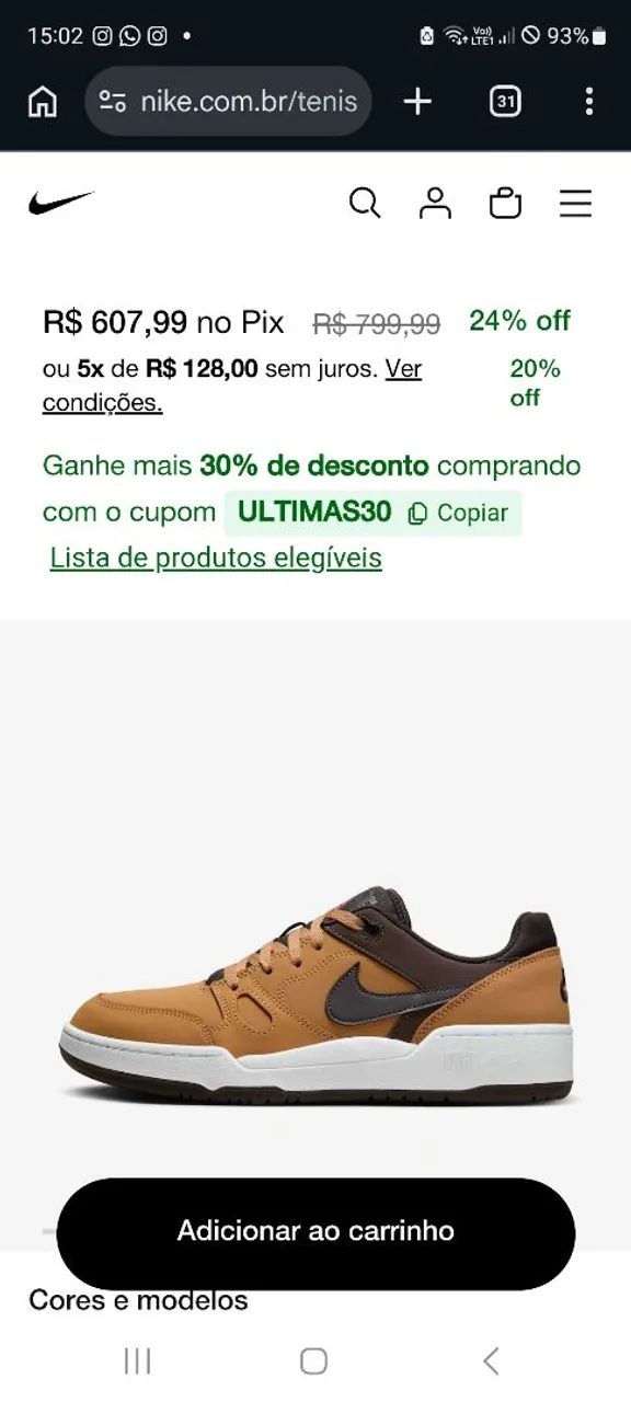 Nike full force low usado origina - Foto 3