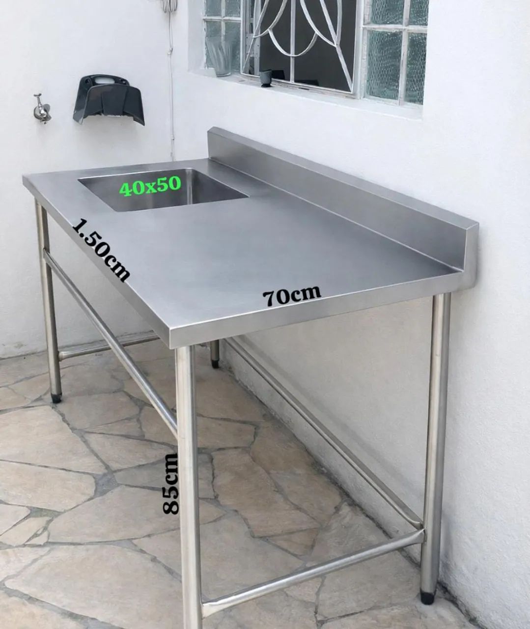 Mesa pia inox em ótimo estado. 