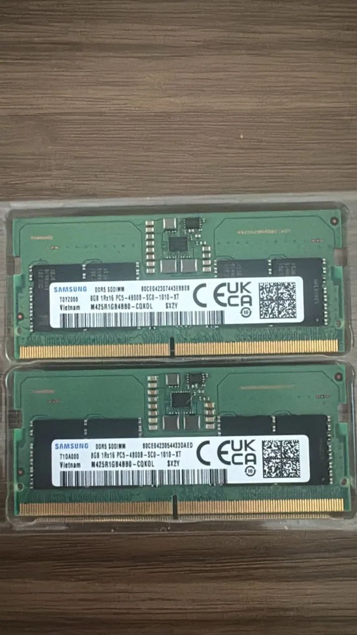 Memória Ram SODIMM Samsung DDR5 16gb (2x8gb) 4800 Mhz - (Notebook Memória Ram SODIMM Samsung DDR5 16gb (2x8gb) 4800 Mhz - (Notebook