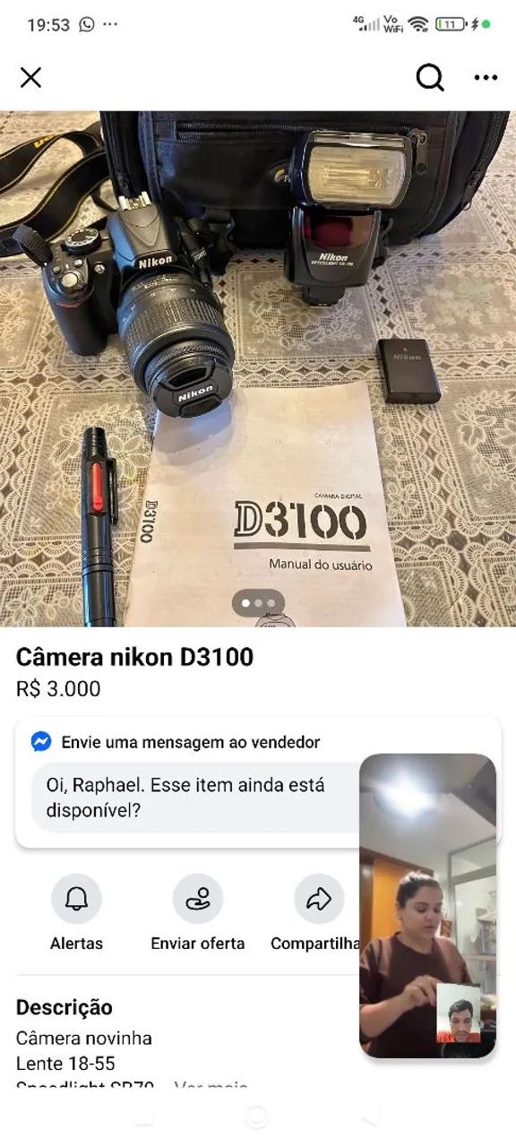 Câmera Nikon + gimbal420252153042053120