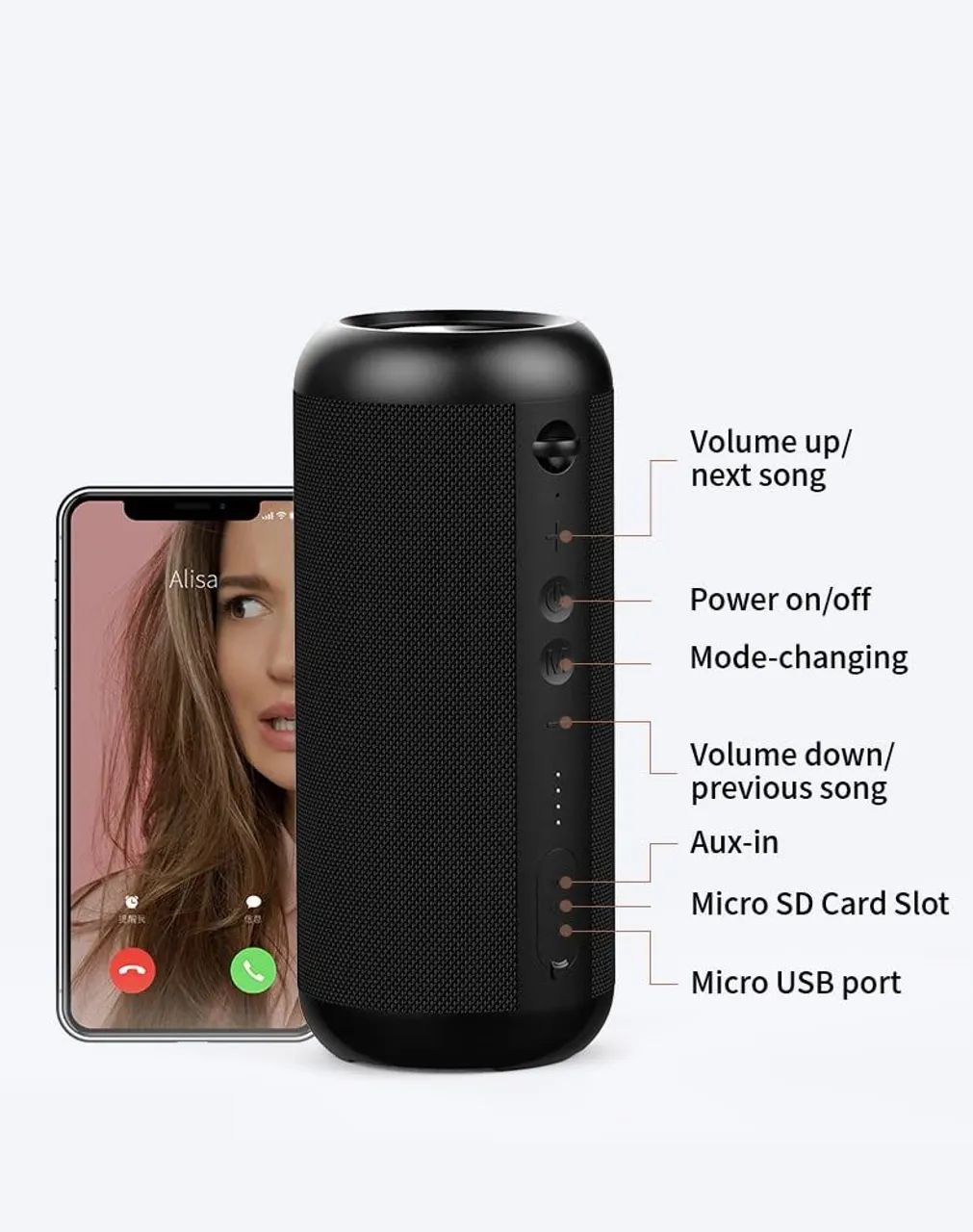Mifa A8 Caixa de Som Bluetooth 30W Portátil Resistente à Água - Foto 4