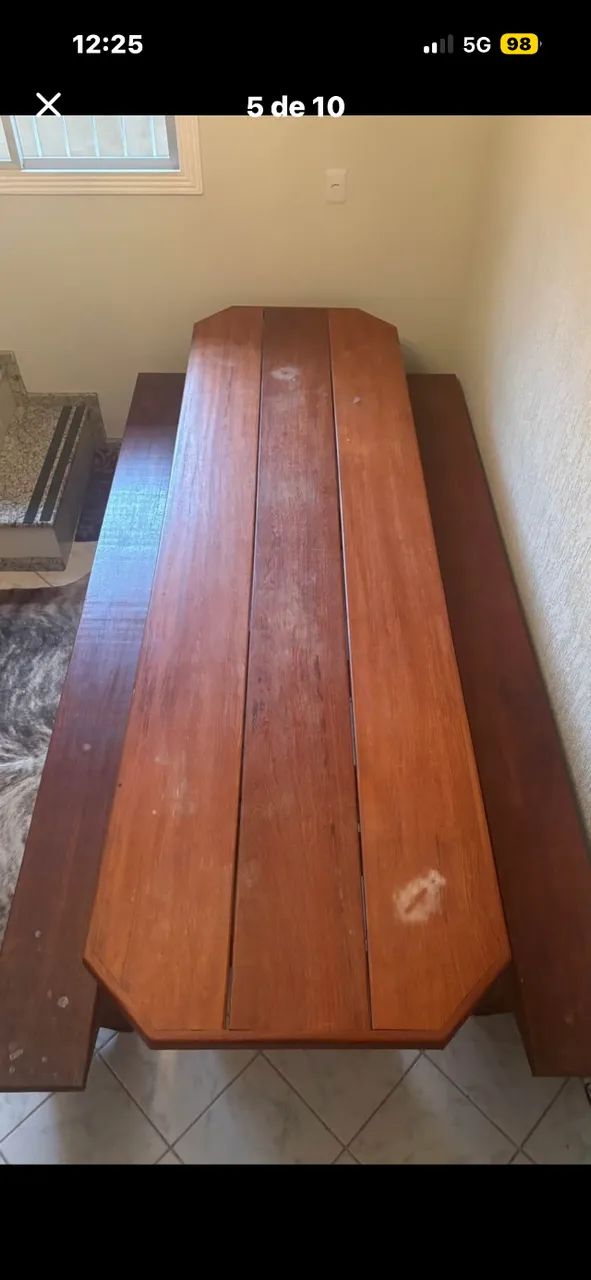 Mesa de madeira para churrasco  - Foto 4
