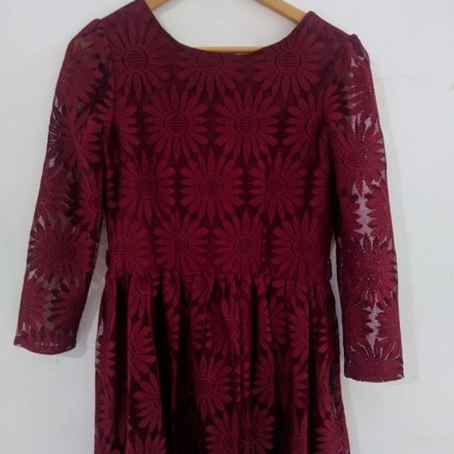 vestido de festa curto vinho