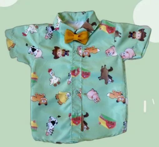 Vendo camisa temática de 1 a 6 anos com gravata