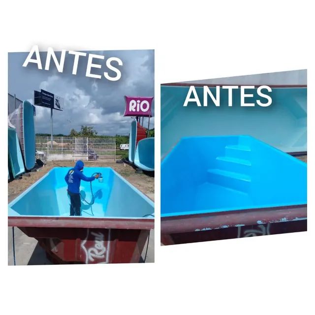 Recuperação e pintura de piscina 