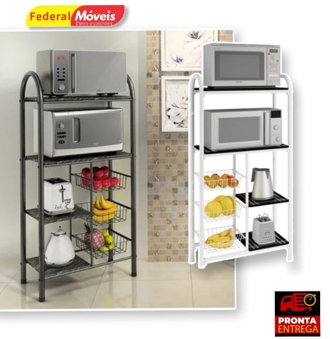 Fruteira Mega de Ferro com Marmore - Promoção - Fazemos Entrega