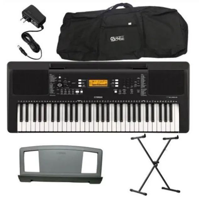 Yamaha Teclado Arranjador PSR-E373 (61 Teclas Sensitivas/Fonte