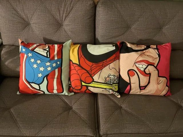 3 afmofadas com capas criativas