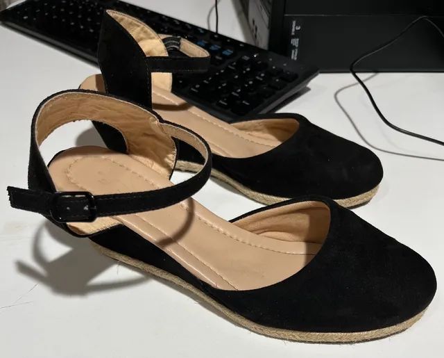 Espadrille camurça preto n. 37