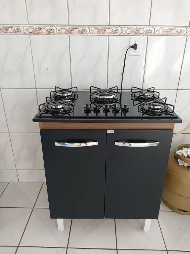 Cooktop atlas 5 bocas mesa de vidro