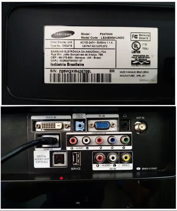 Tv 24 Polegadas Samsung, Hdmi, Tambem É Monitor (não Envio) video no youtube - Foto 4