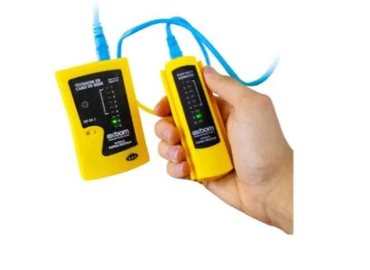 Testador Rj45 Testador De Cabos Rede Lan Rj45 Rj11 Exbom