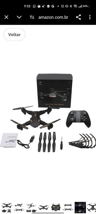 Drone Battle Sharks Visuo XS809S 2 Baterias  - Foto 3
