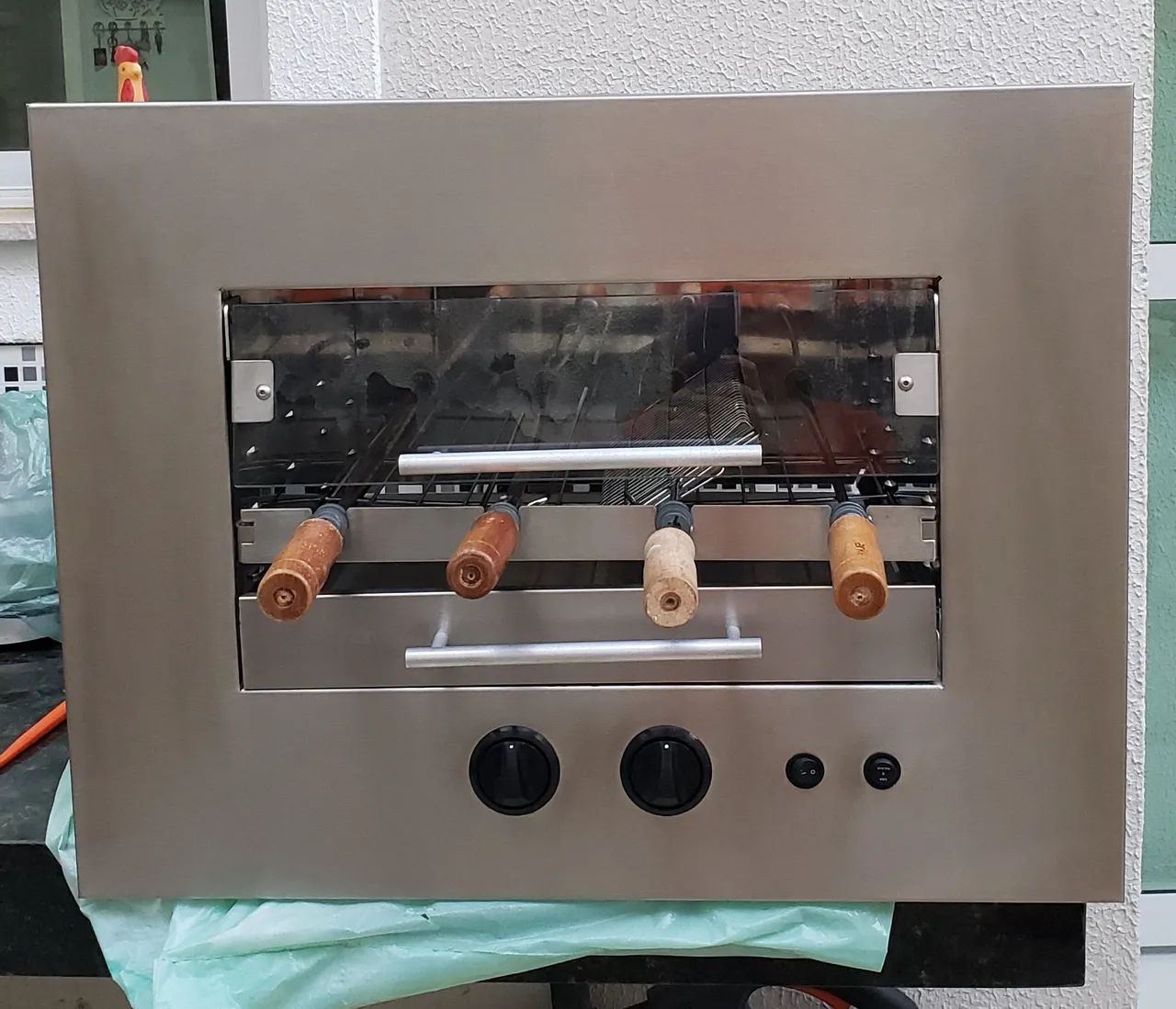 FoChurrasqueira elétrica rotativa completo semi-novo