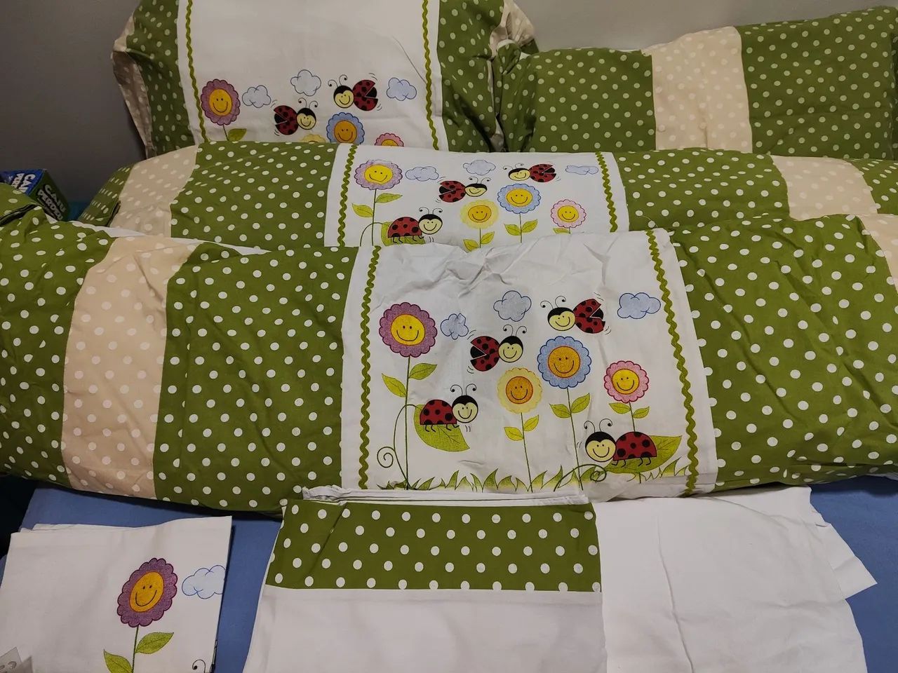 Kit berço tema Jardim Poa Verde