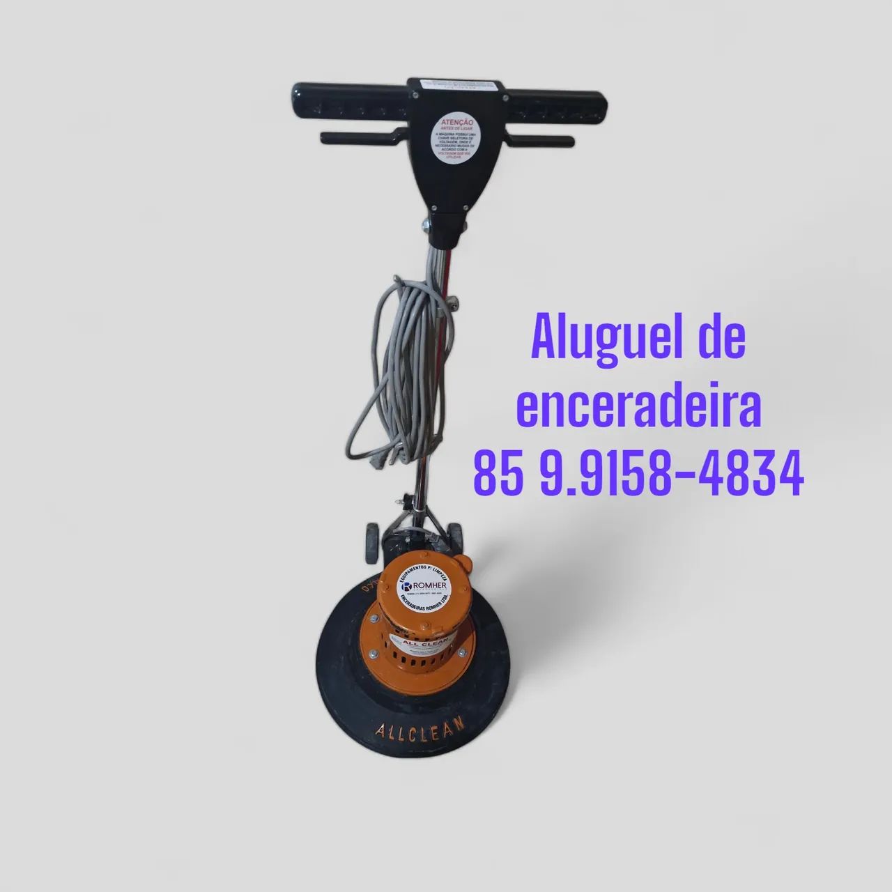 Aluguel de Enceradeira Industrial Romher - All Clean