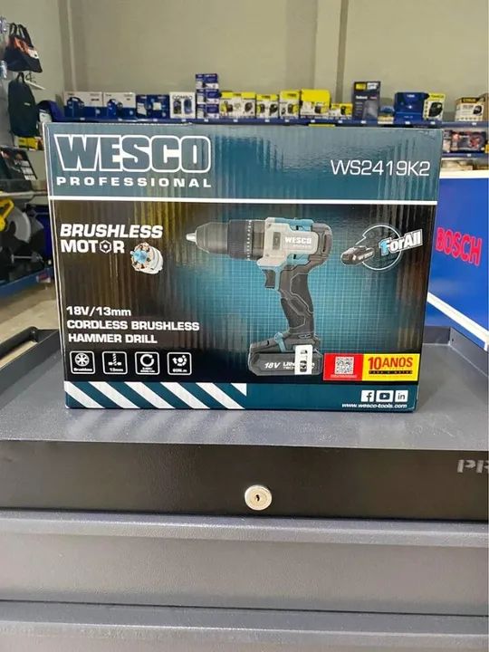Parafusadeira de impacto com 2 baterias de 18v motor Brushless - Wesco(Lja/Nova) - Foto 5