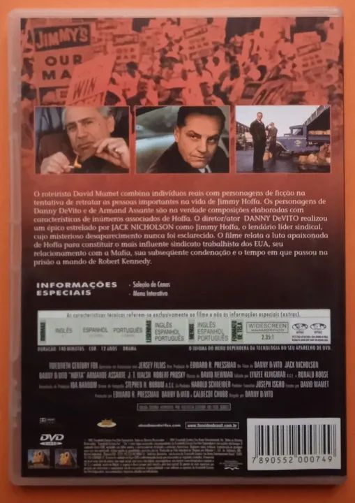 Dvd Hoffa - Um Homem Uma Lenda  - Foto 2