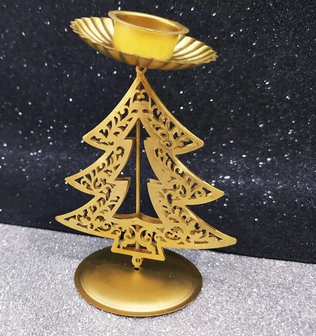 Castiçal Enfeite Arvore 10cm Wf9708/2883 Metal Sort$ - Foto 6