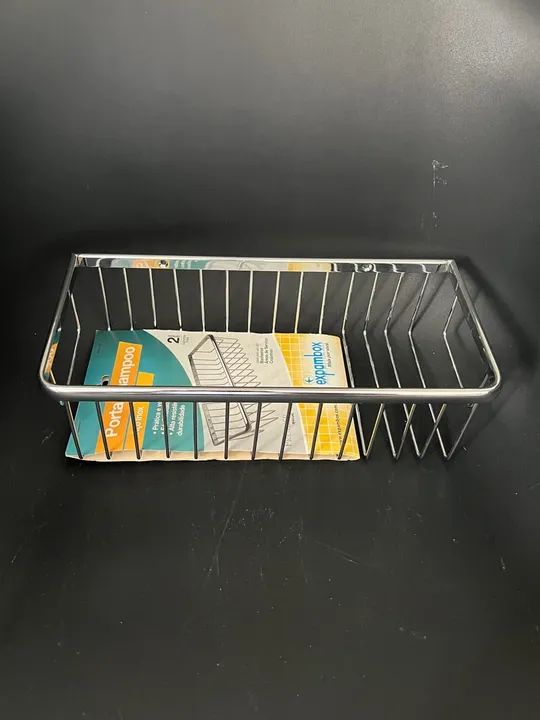Porta shampoo retangular em inox  - Foto 4
