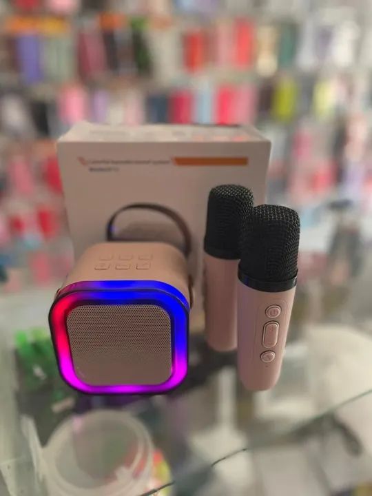 Caixa de Som Com Microfone Bluetooth 